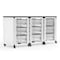 Luxor Modular Classroom Storage Cabinet - 3 side-by-side modules with 9 large bins MBS-STR-31-9L - alternate 1